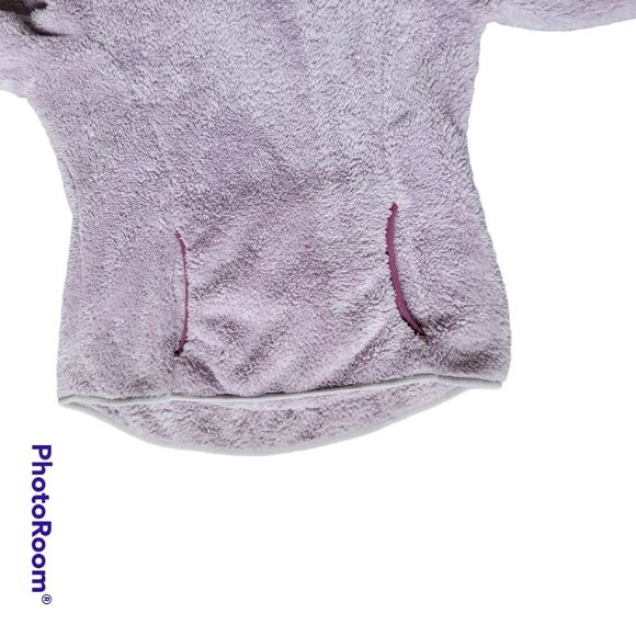Eddie Bauer Purple Teddy Bear Fuzzy PopOver Jacket - S - Picture 5 of 10